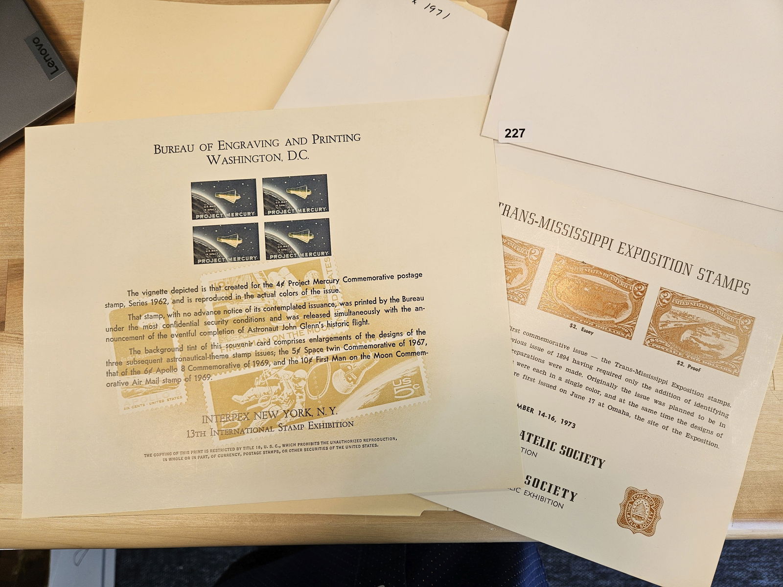 Philatelics….kinda: Thirteen different stamp and philatelic sets. I think they're souvenir cards or something similar? 