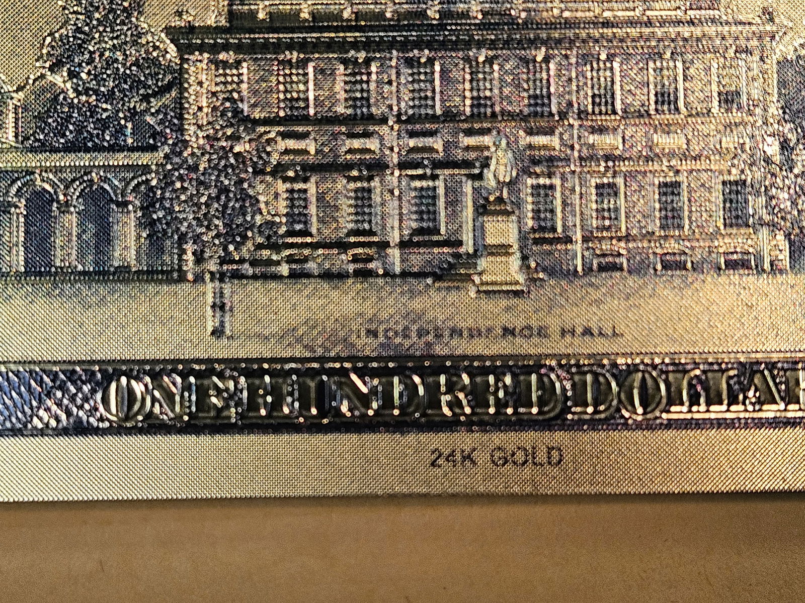 Ten mixed 24-kt gold replica $100 notes - 4
