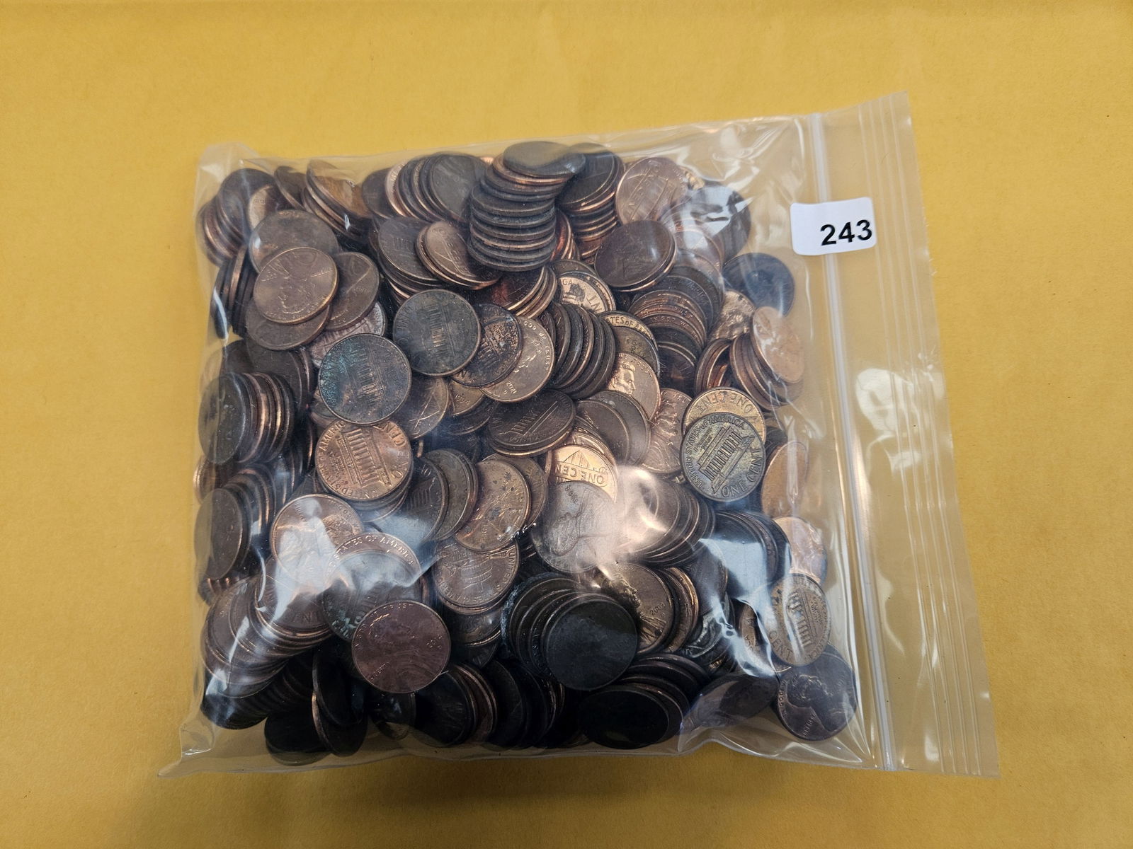 THREE Pounds of Lincoln cents: Had a large bucket of cents come in over the counter. Memorials, shields and some wheats. Unchecked by us 