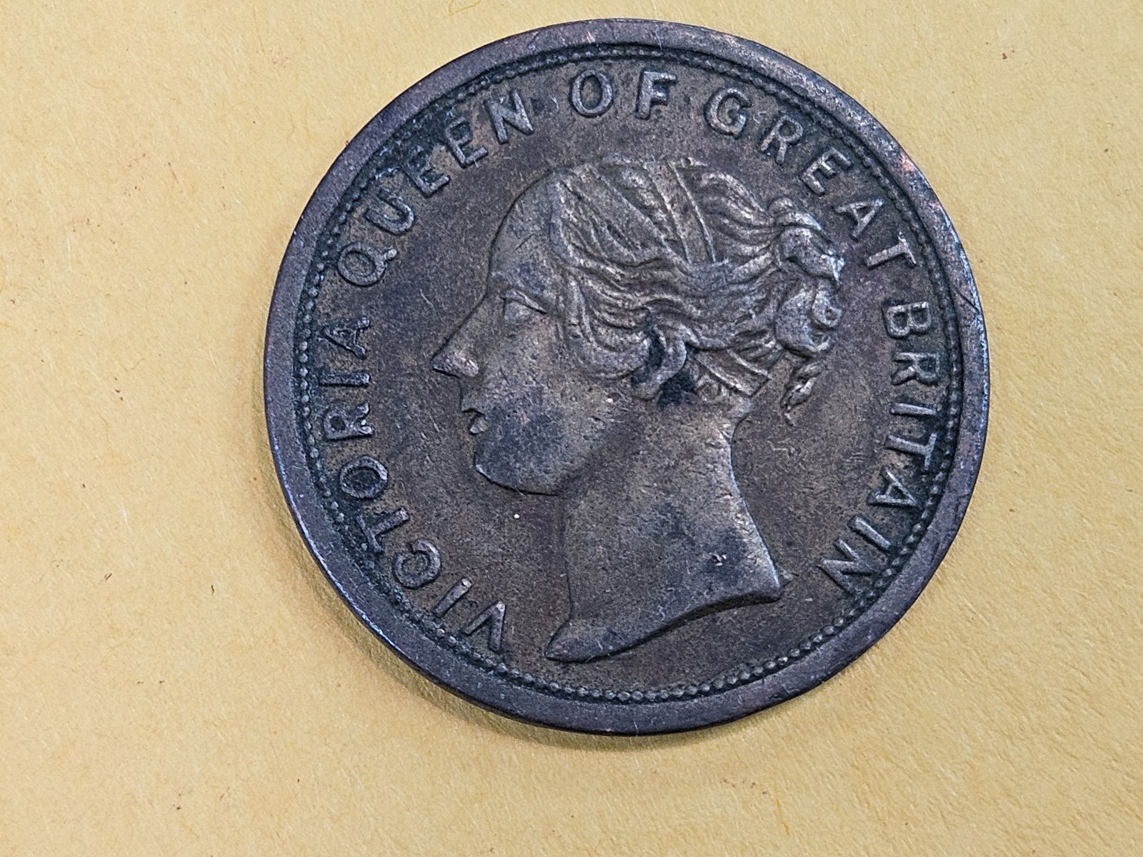 1840 - 1850 Great Britain token farthing: Edwin Barlow. Grocer Token 