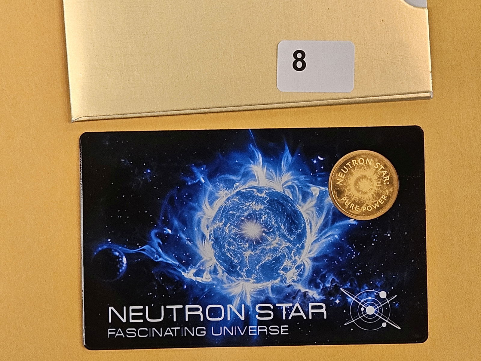 GOLD! GEM Republique Gabonaise 1000 francs CFA: In original Assay card holder with sleeve 