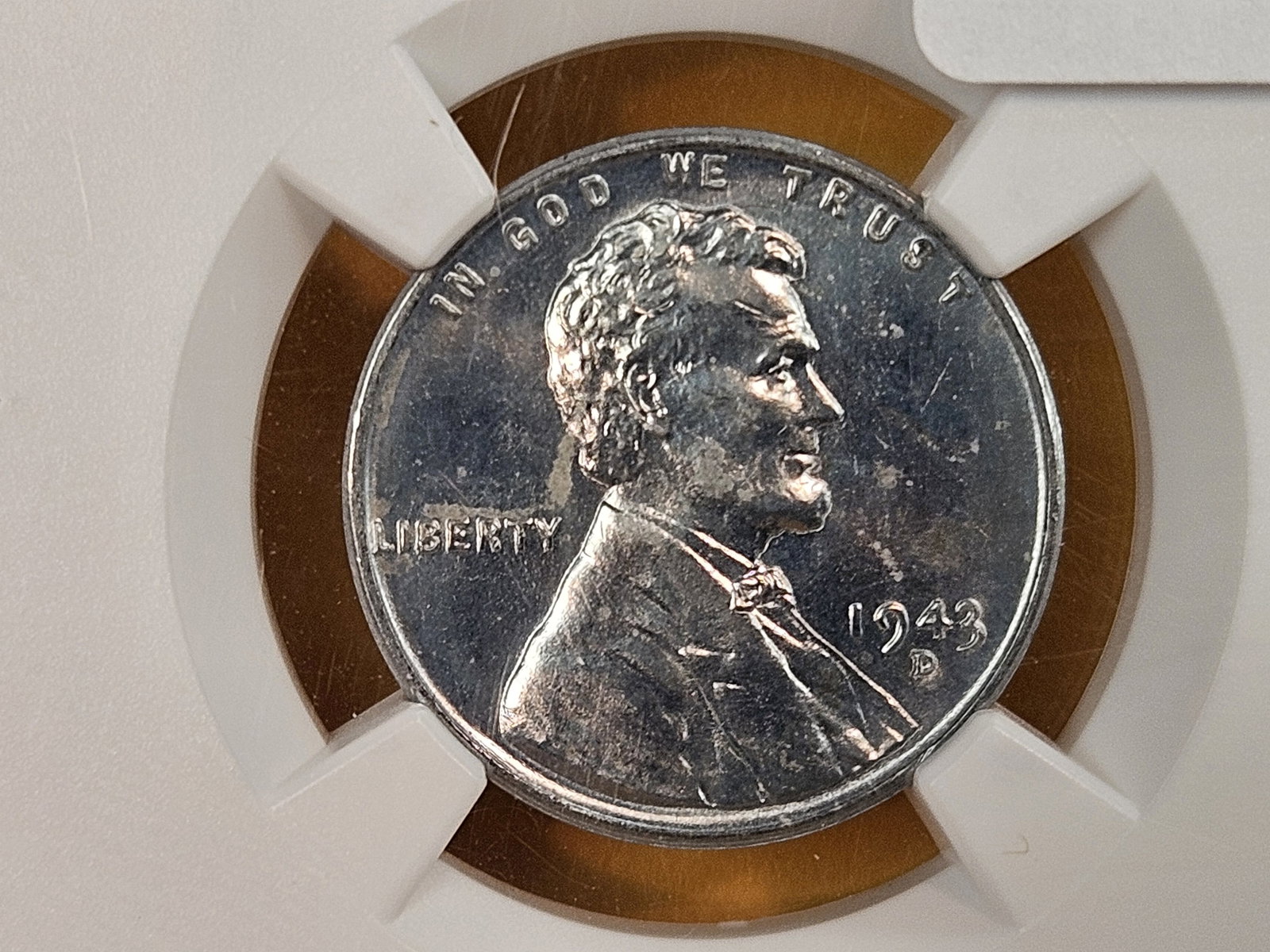 GEM! NGC 1943-D Steel Wheat cent in Mint State 65: Good looking steelie 