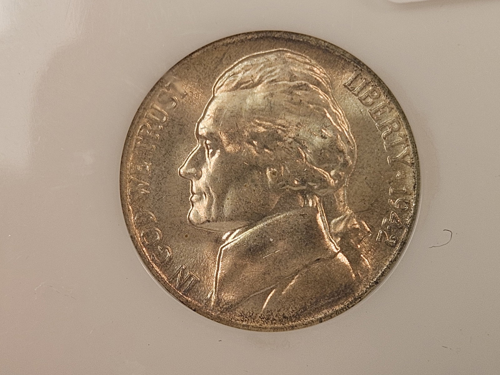 Superb GEM! NGC 1942-P silver Wartime Jefferson Nickel in Mint State 67: Old NGC holder! 