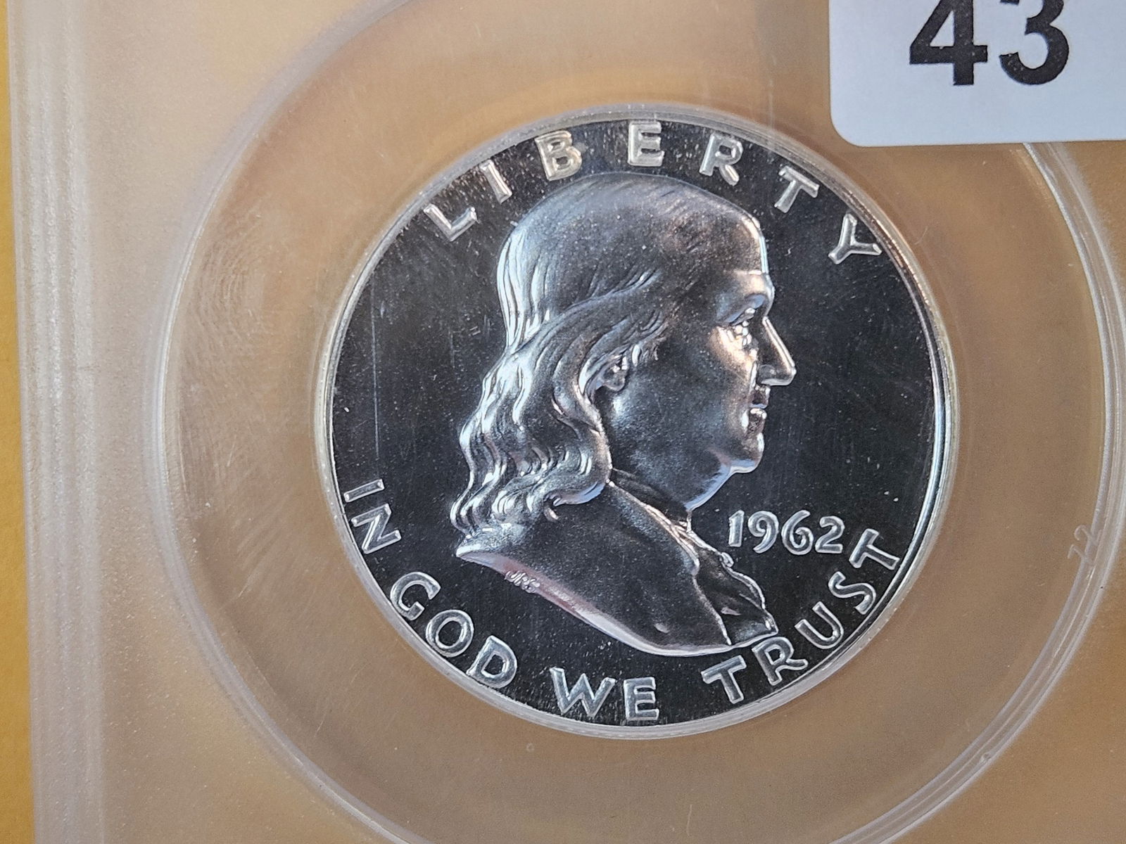 GEM! ANACS 1962 Franklin silver Half Dollar in Proof 65 (1 of 3)