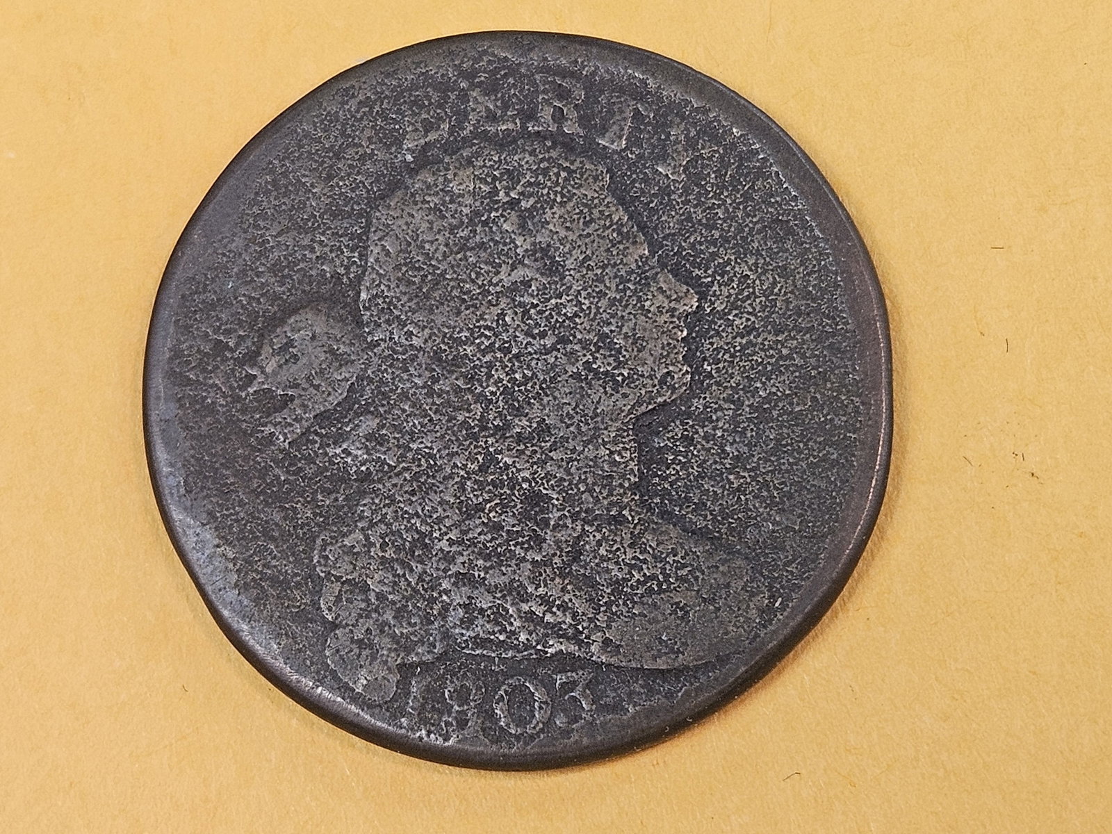 1803 Draped Bust Large Cent in G-VG (1 of 5)