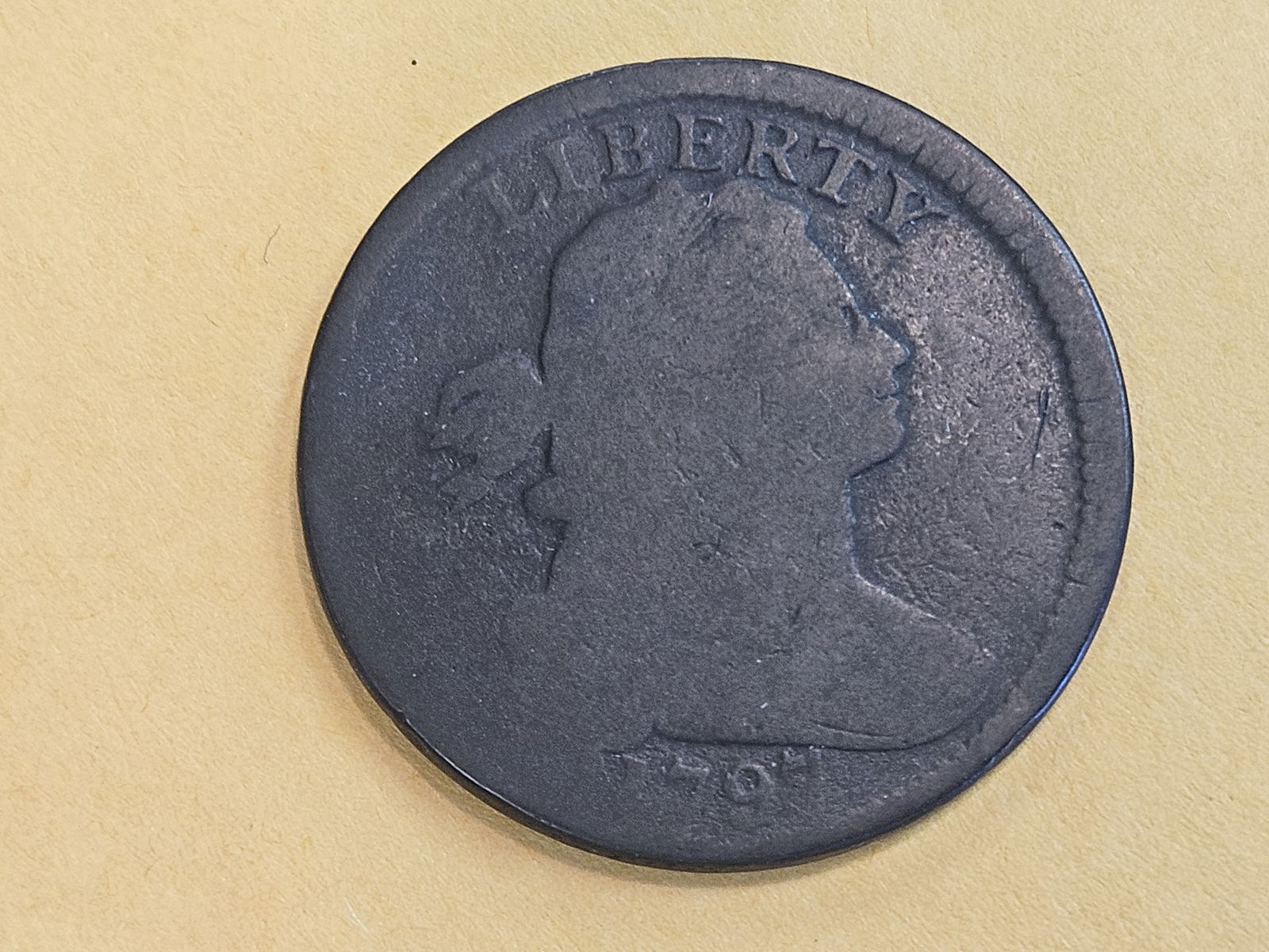 1797 Draped Bust Large Cent in Good Plus (1 of 5)