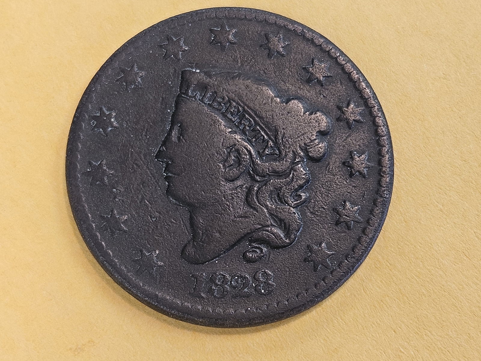 1828 Coronet Head Large Cent in Very Good (1 of 5)