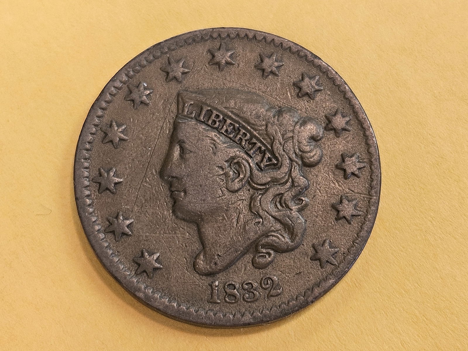 1832 Coronet Head Large Cent in Very Fine (1 of 4)