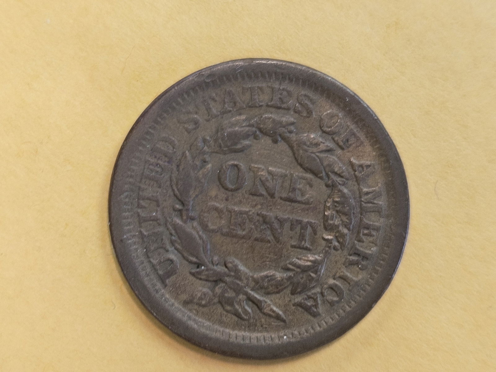 1854 Braided Hair Large Cent in Very Fine - 5