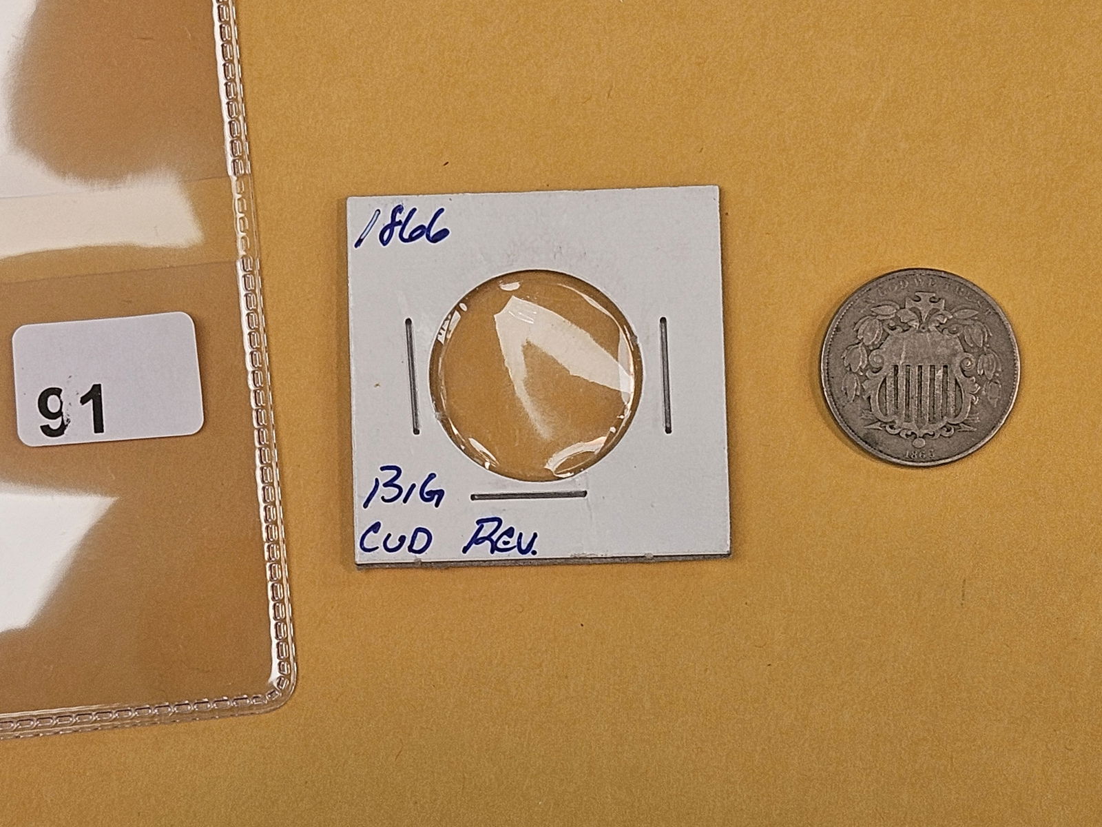 Mint Errors! Cool 1866 Rays and Arrows Shield Nickel - 2