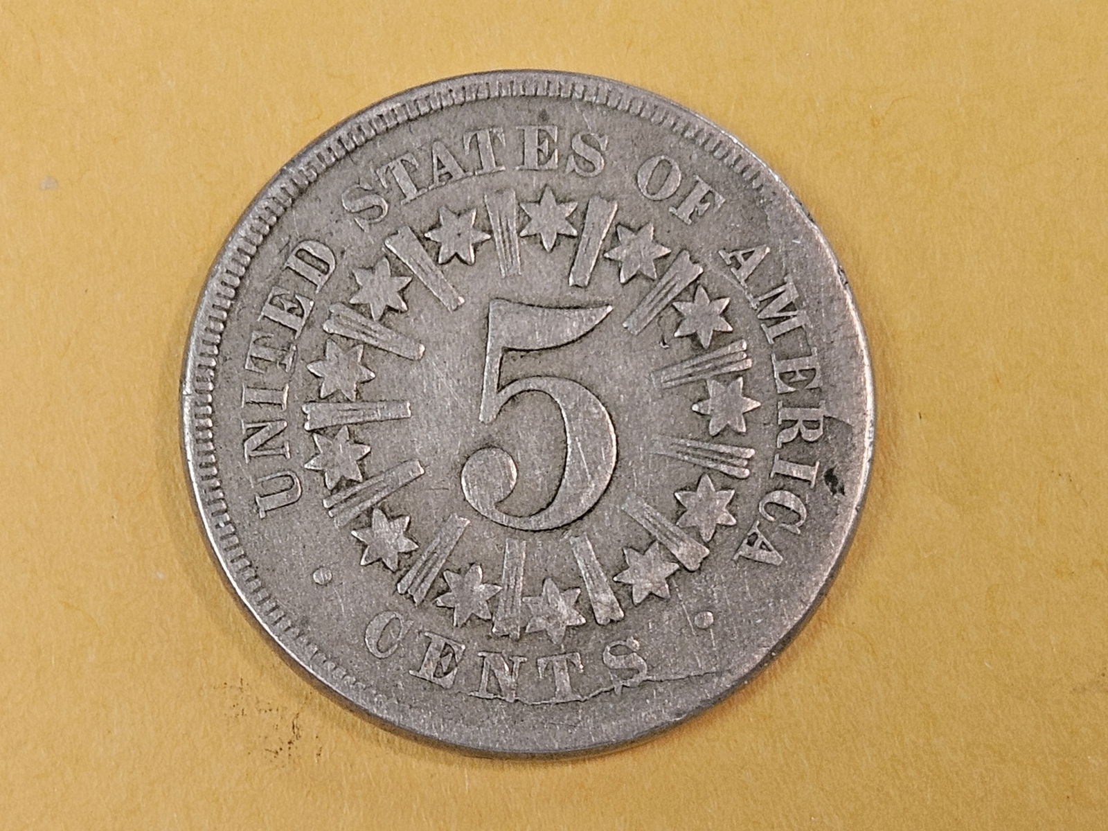 Mint Errors! Cool 1866 Rays and Arrows Shield Nickel - 3