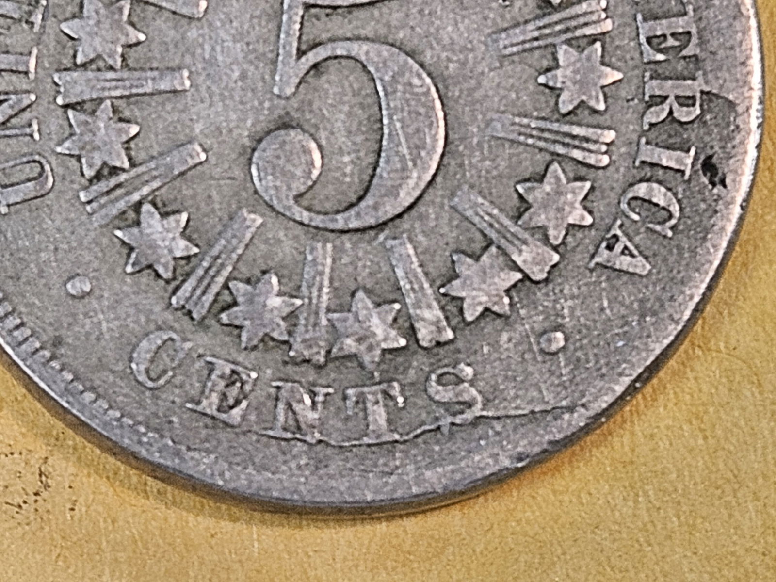 Mint Errors! Cool 1866 Rays and Arrows Shield Nickel - 5