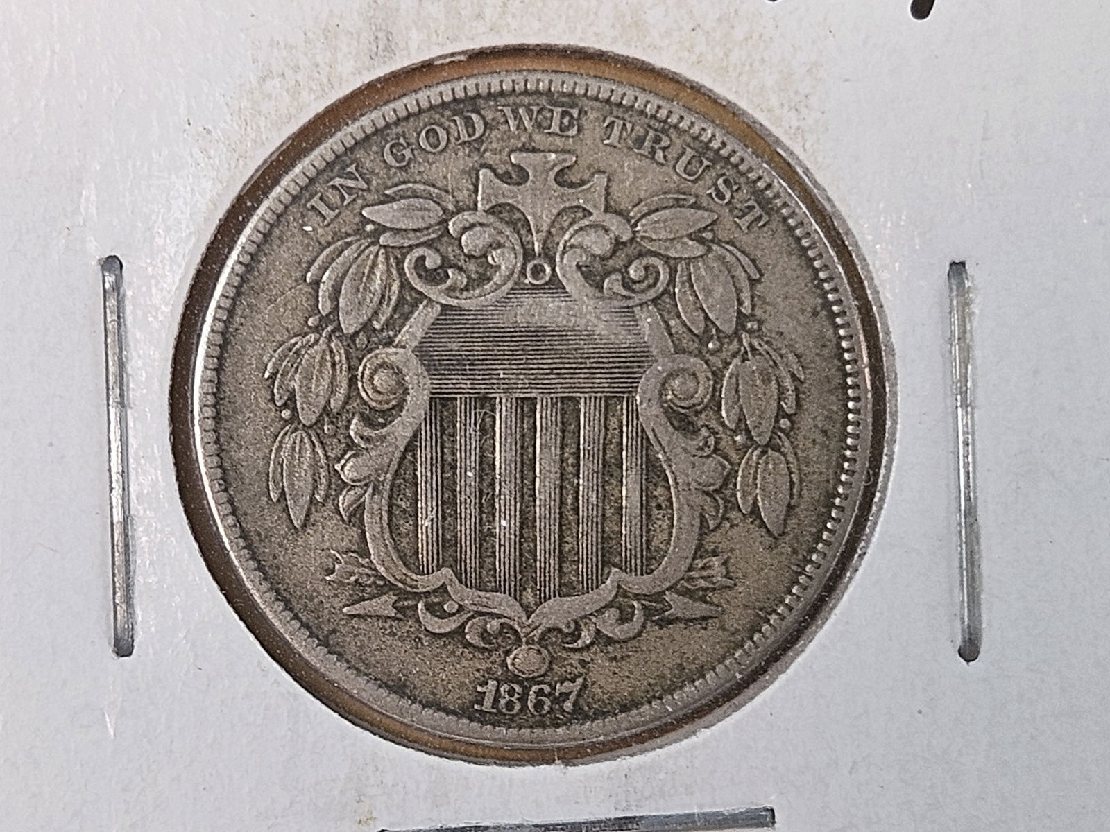 1867 Shield Nickel in Extra Fine (1 of 3)
