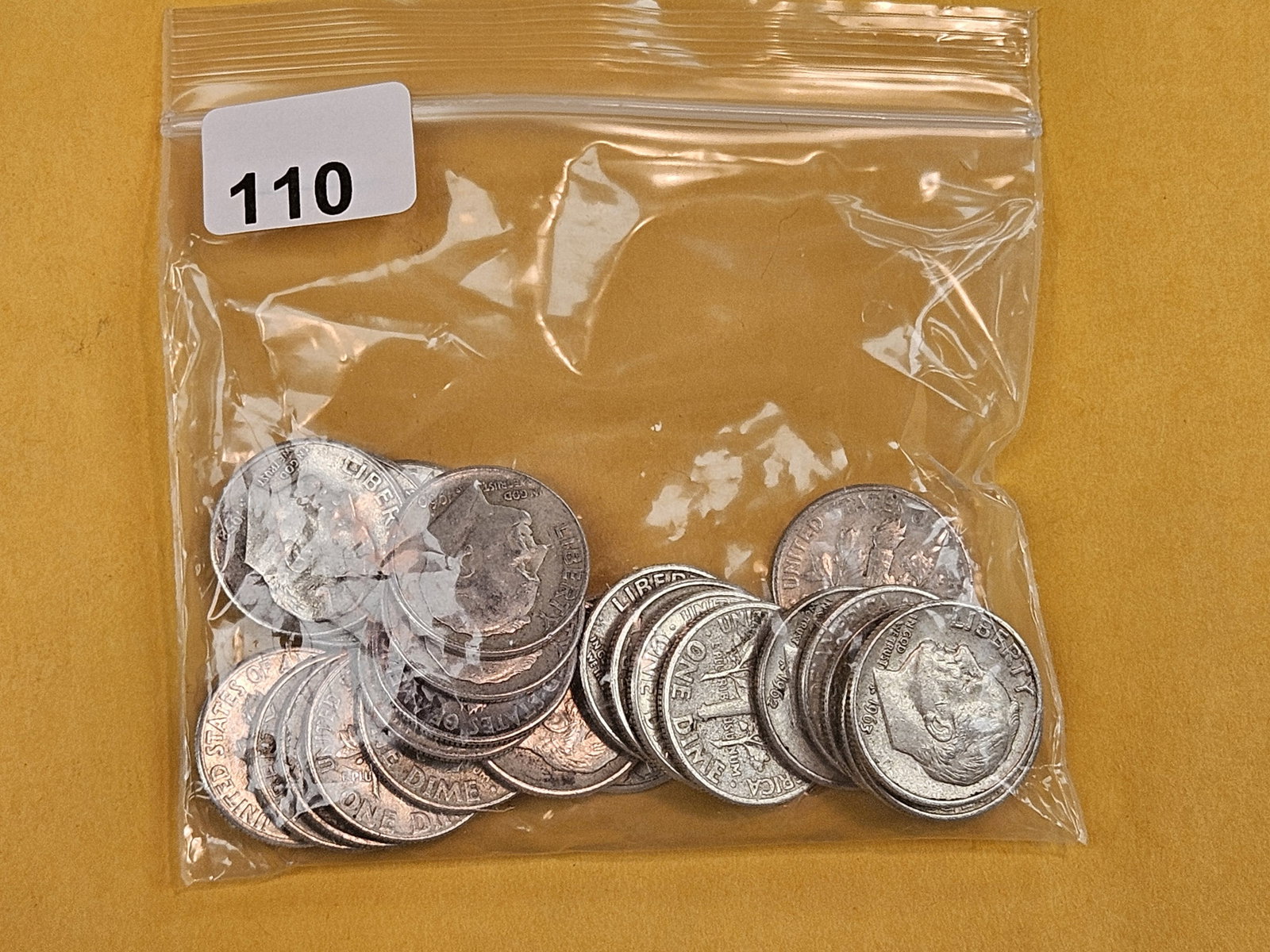 Twenty-five silver Roosevelt Dimes (1 of 1)