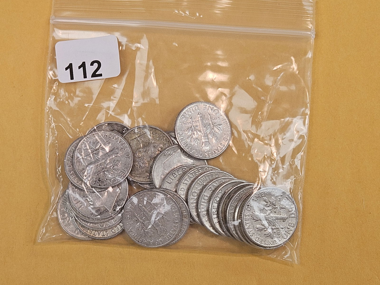 Twenty-five silver Roosevelt Dimes (1 of 1)