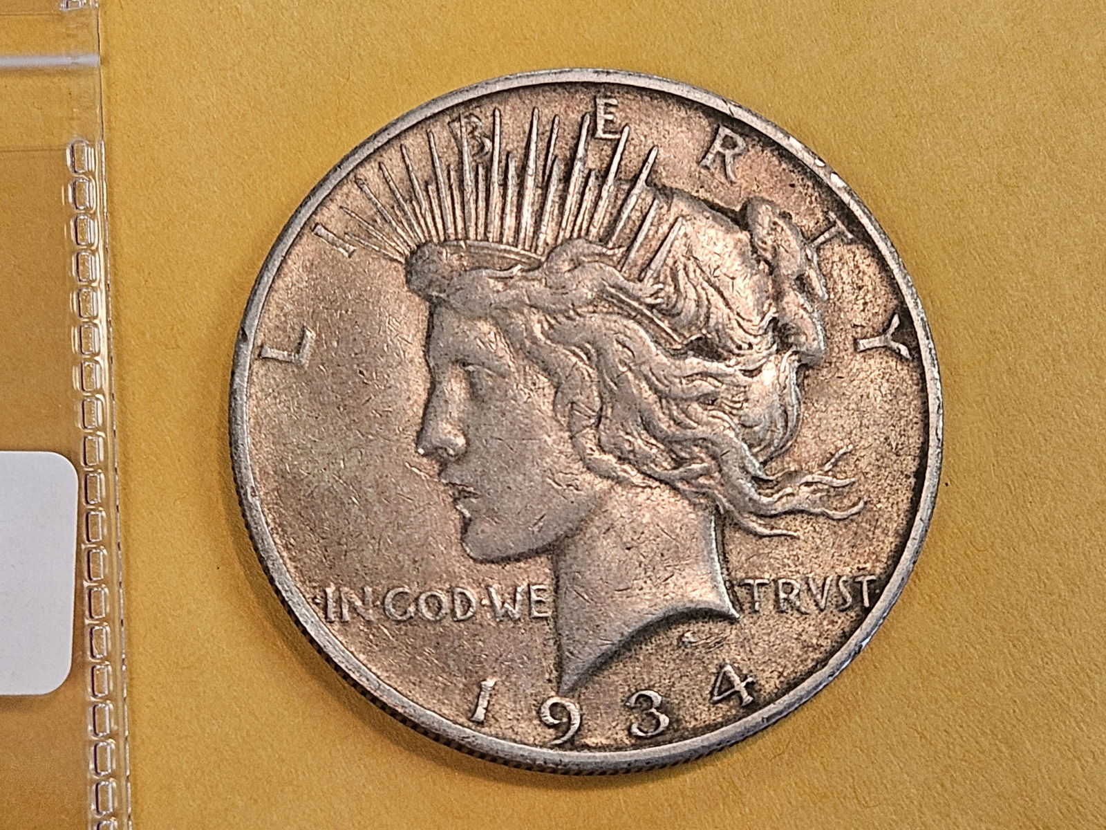 Better date 1934-S Peace silver dollar: In Extra Fine 