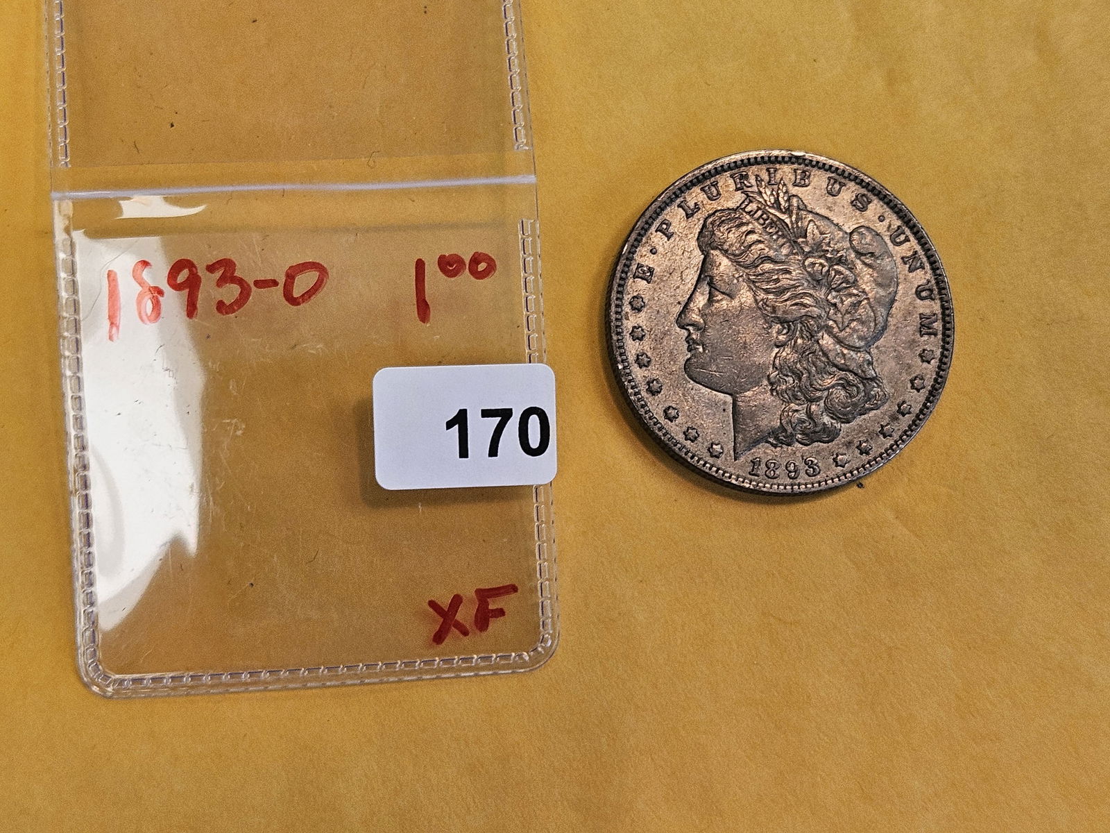 ** KEY DATE ** 1893-O Morgan silver Dollar in Extra Fine - 2