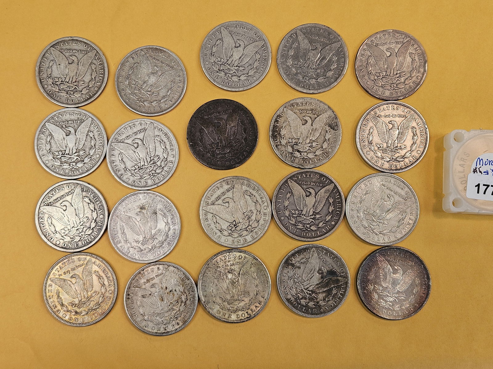 ** FULL ROLL ** Twenty Morgan Silver Dollars - 6