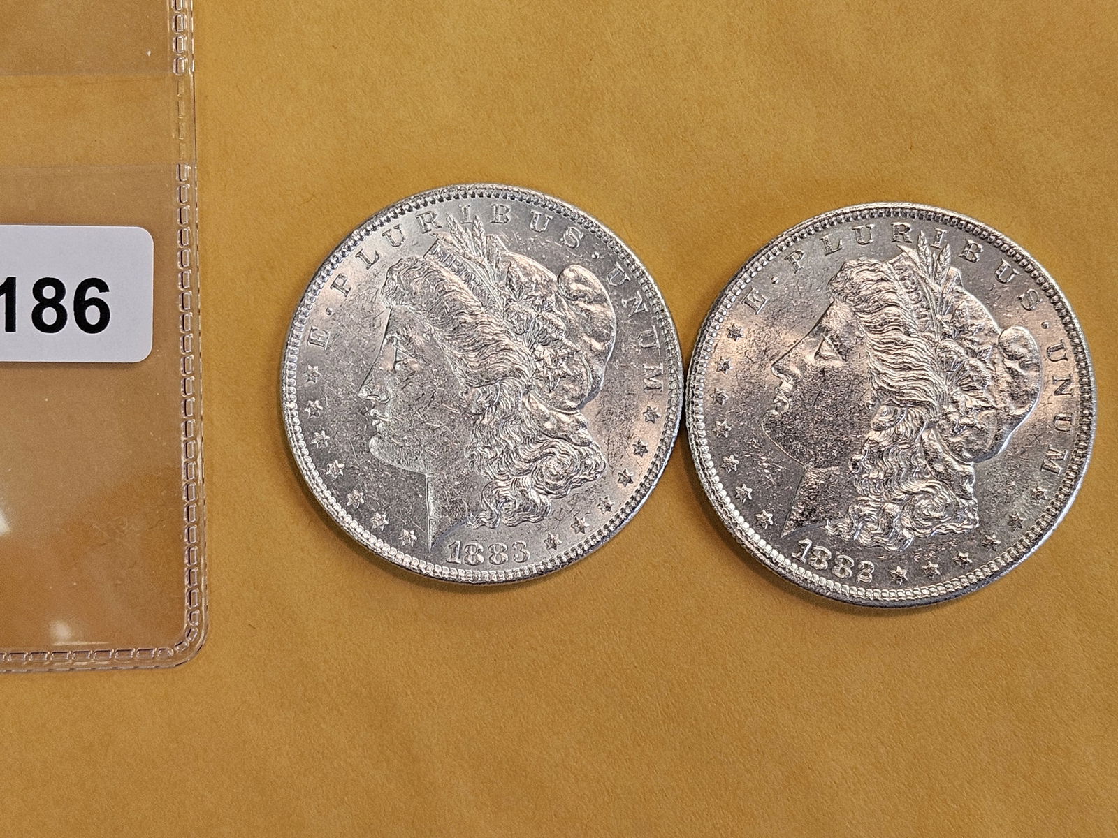 Two Brilliant About Uncirculated plus Morgan Dollars (1 of 2)