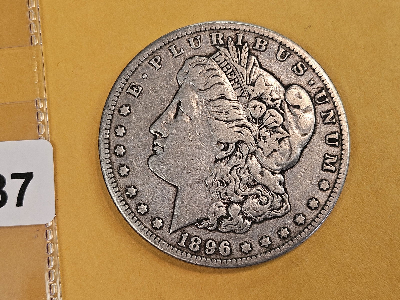 * Semi-key 1896-S Morgan silver Dollar: In Very Fine plus 