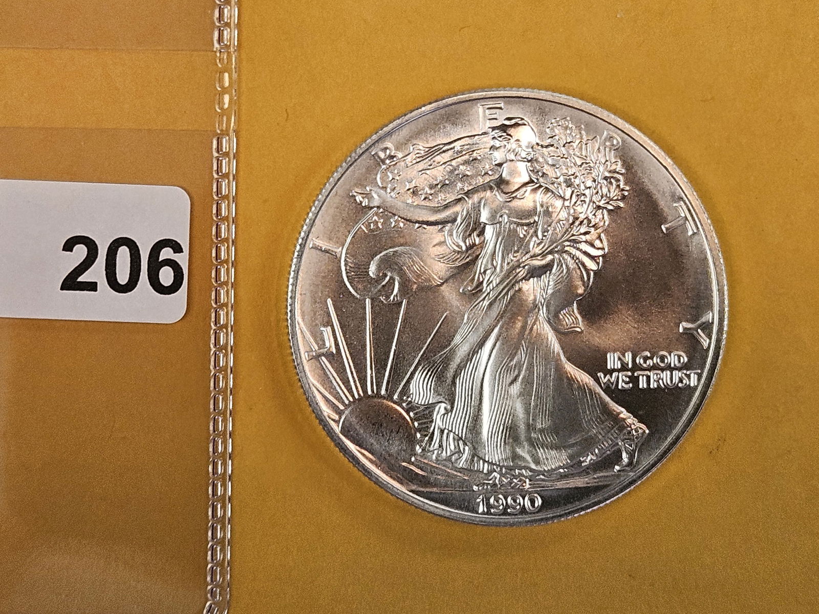 GEM Brilliant Uncirculated 1990 American Silver Eagle (1 of 2)