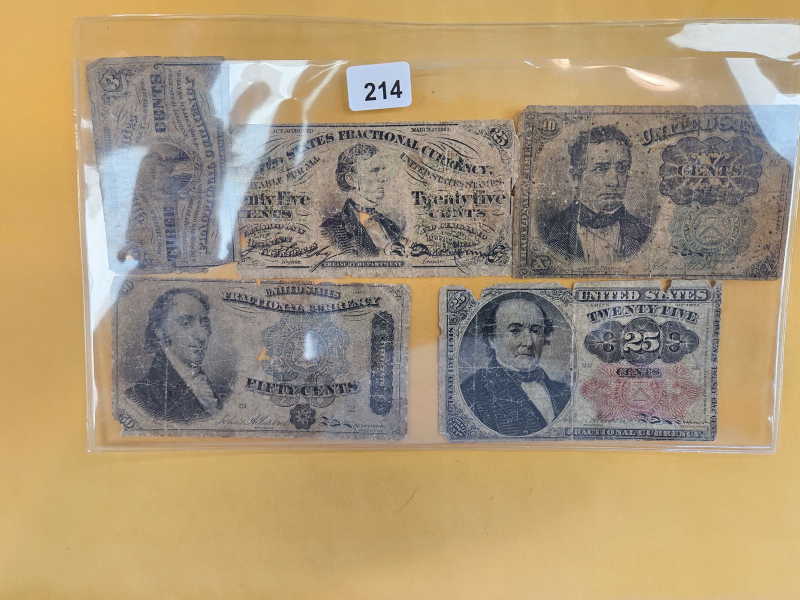 Five little better Fractional Currency pieces (1 of 4)