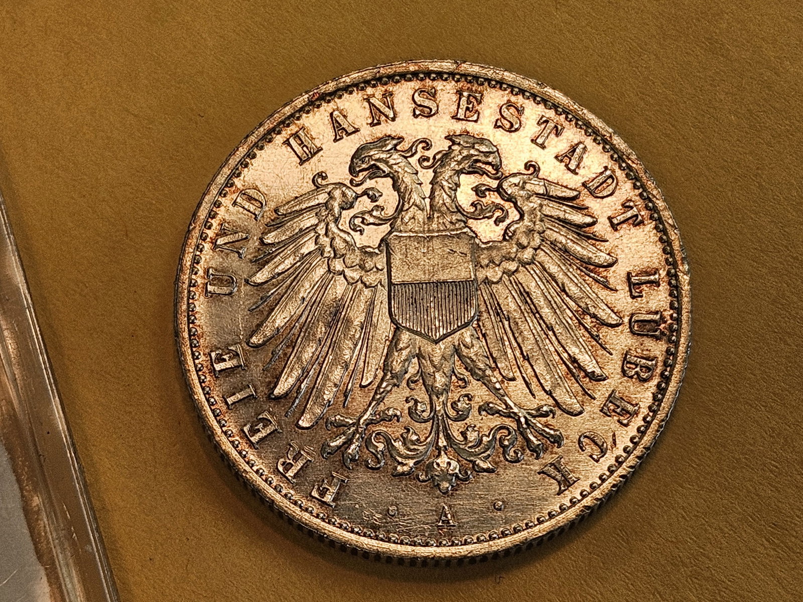 GEM Brilliant Uncirculated Germany Lubeck 1911-A Two Marks: Looks near prooflike! J-81 