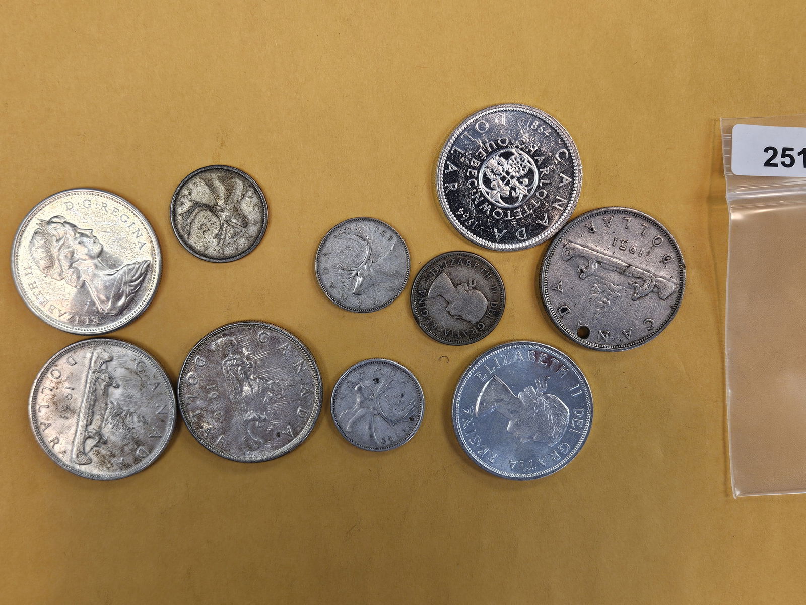 Ten mixed Silver Canadian Coins (1 of 3)