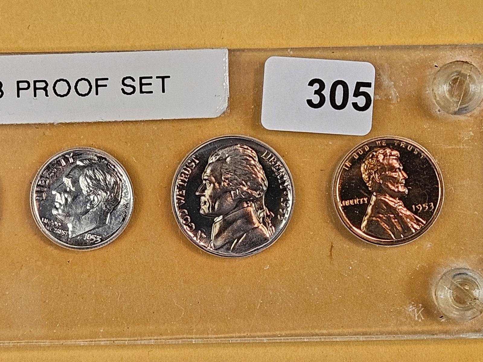 GEM 1953 US SILVER Proof Set - 3