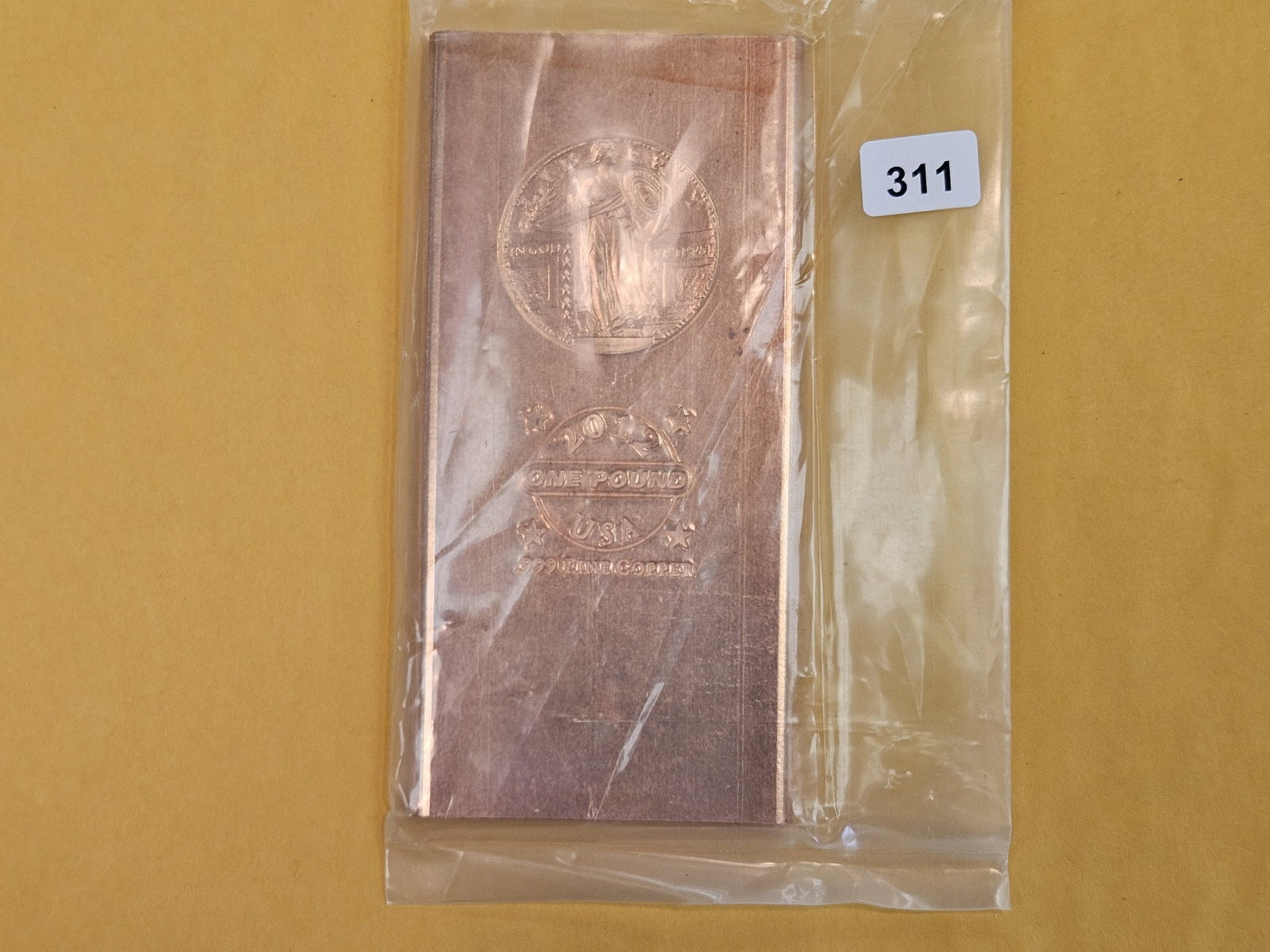 ONE POUND .999 fine copper bar (1 of 1)