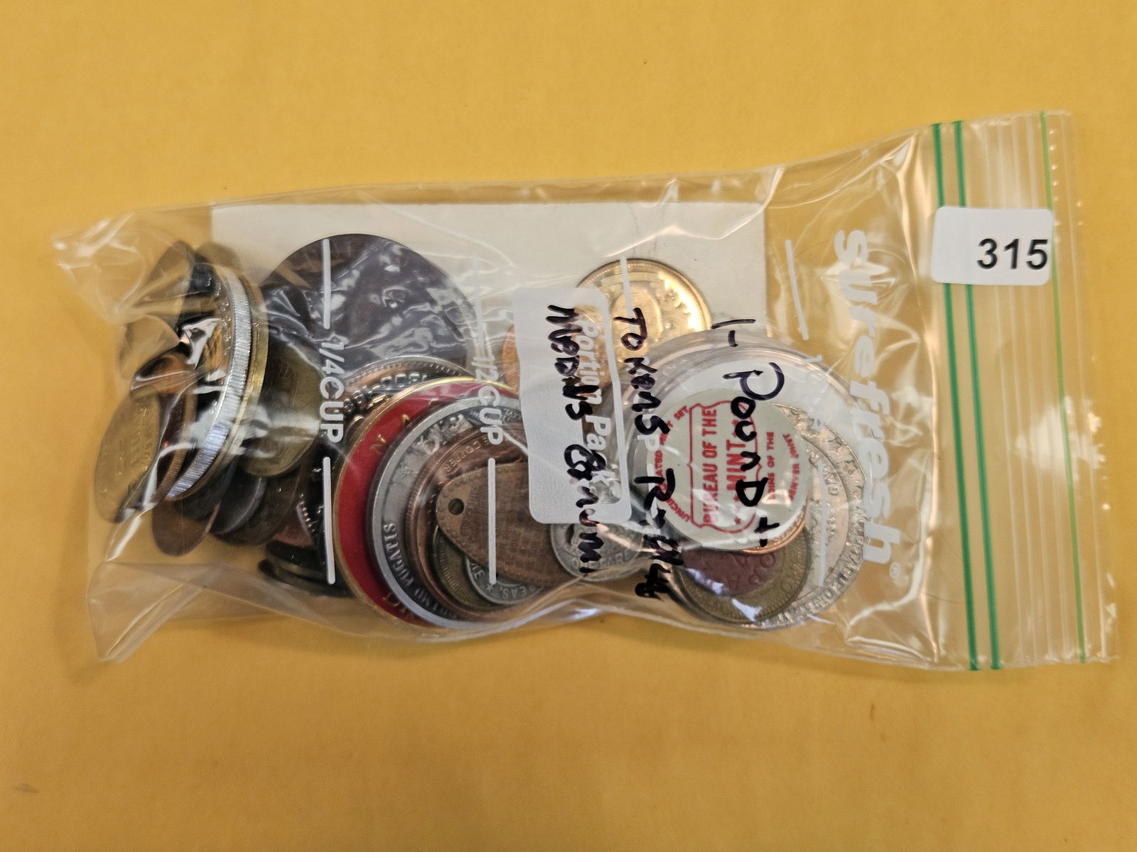 ONE POUND of mixed Exonumia: Tokens, medals, replicas and more…..OH MY! 