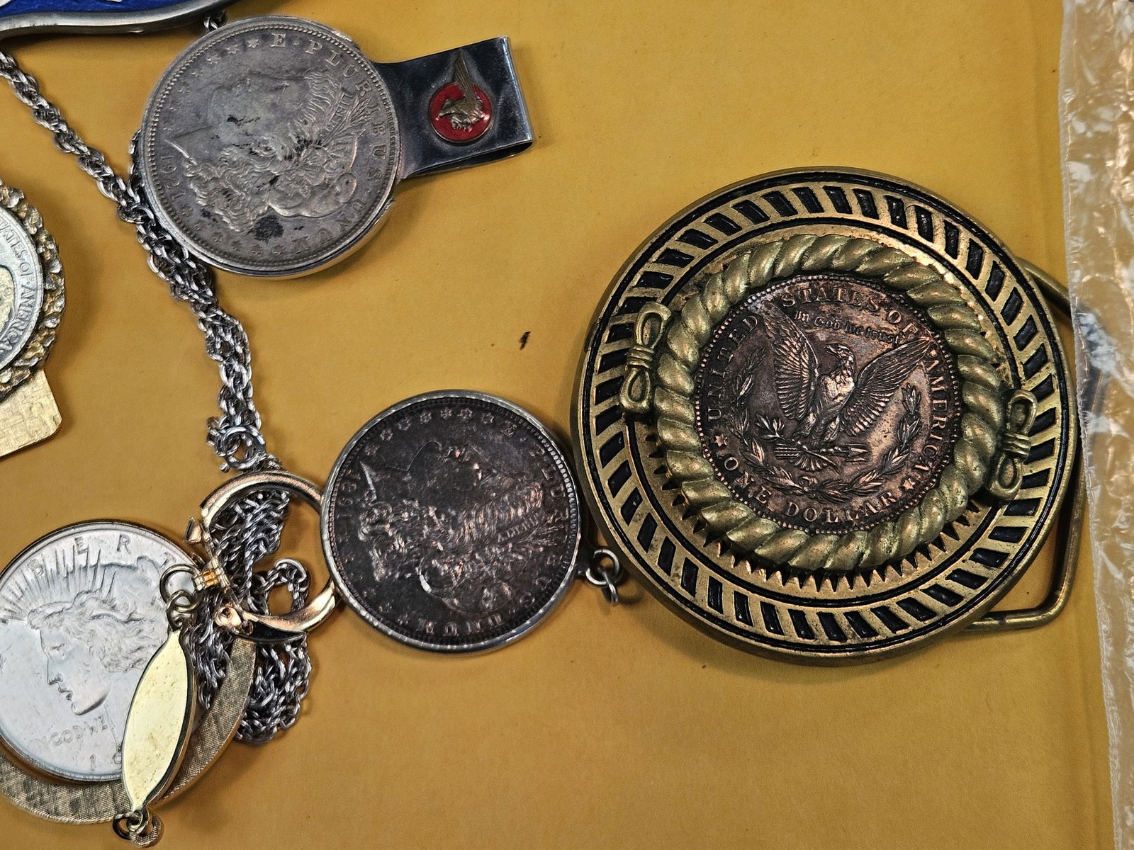 HUGE BAG of COIN Jewelry - 6