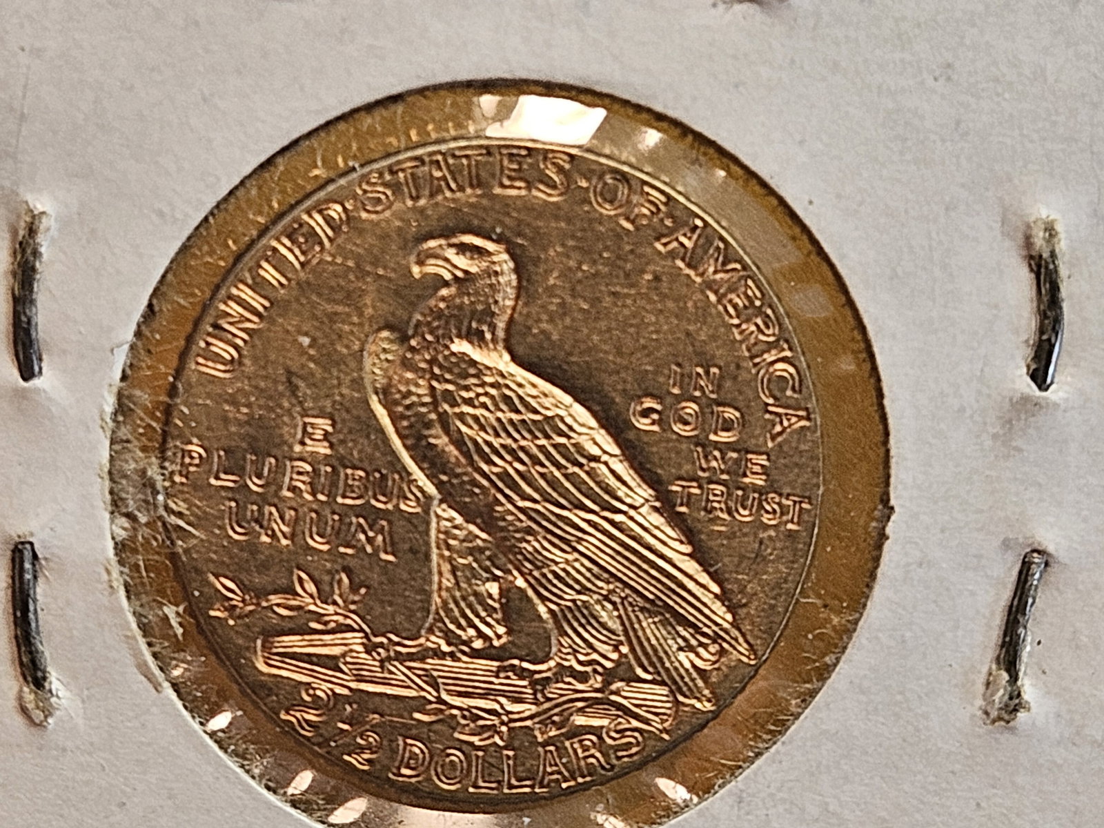GOLD! Brilliant About Uncirculated 1912 Gold Indian Head $2.5 Dollars - 4