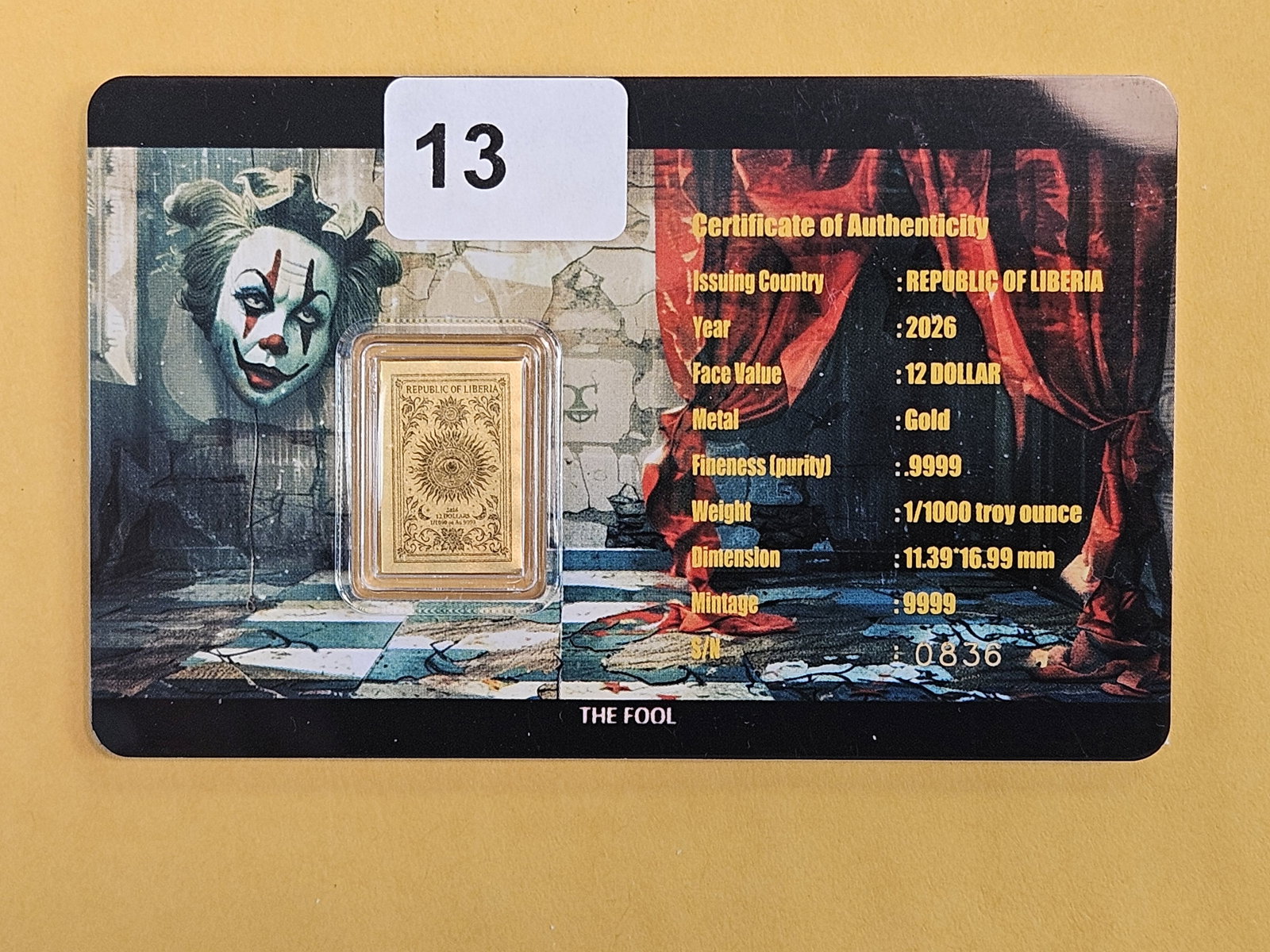 GOLD! GEM 2026 Republic of Liberia Gold twelve Dollar - 2