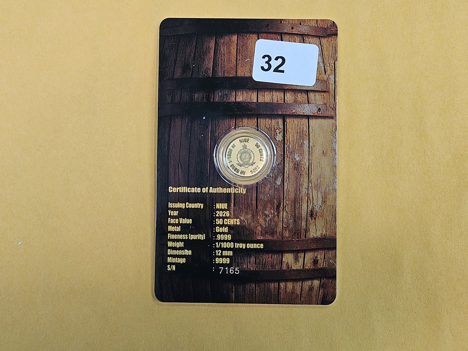 GOLD! GEM 2026 Niue Gold 50 cents - 2