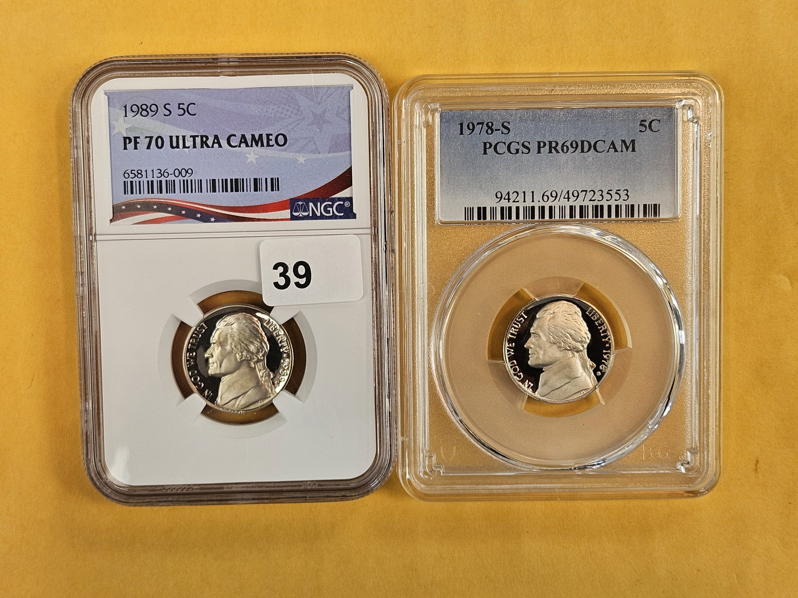 Perfect and Near-Perfect Graded Jefferson Nickels (1 of 2)