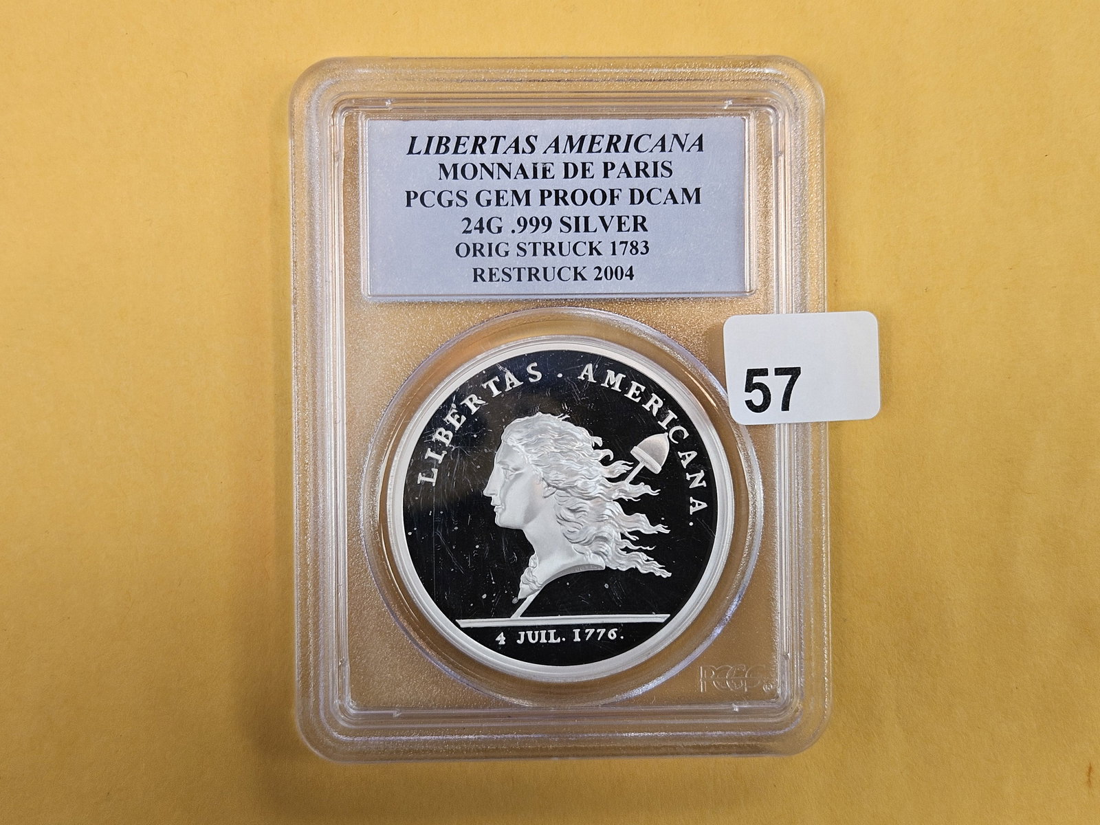 PCGS Libertas Americana SILVER 2004 Restrike - 2