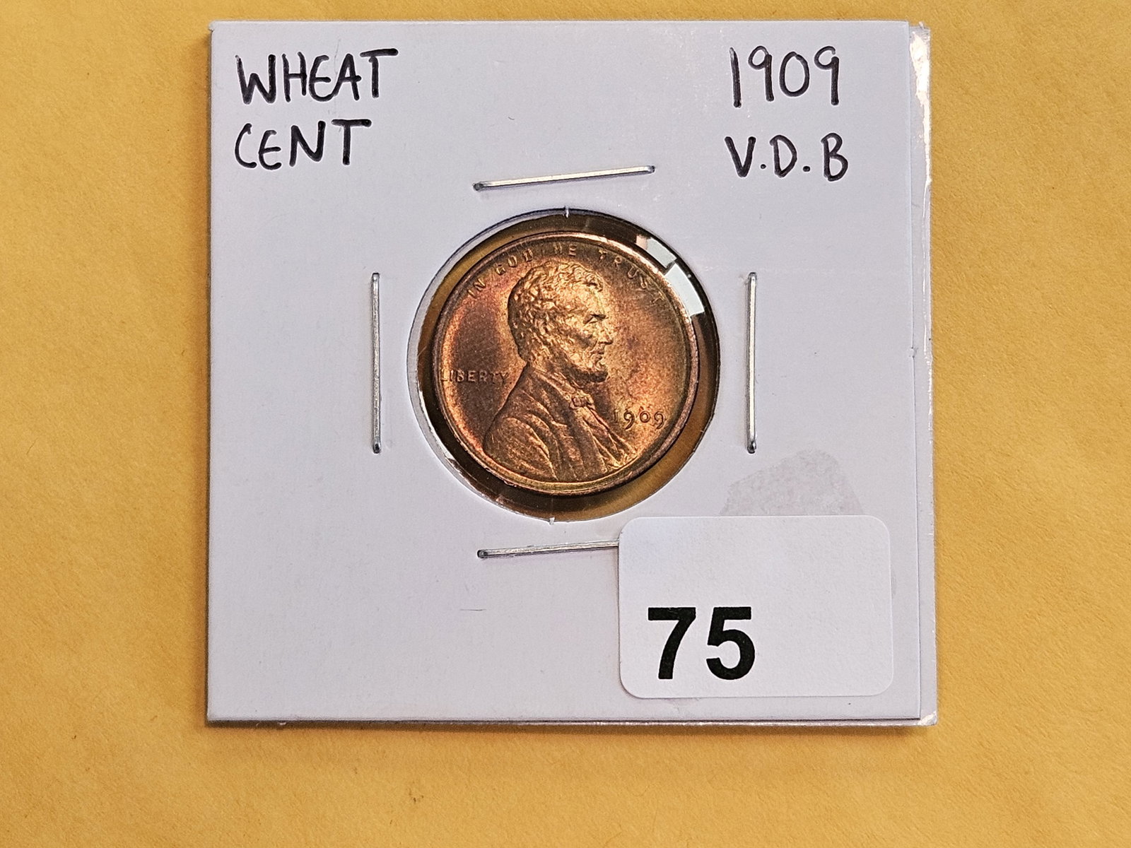 GEM Brilliant Uncirculated Red 1909-VDB Wheat cent - 2