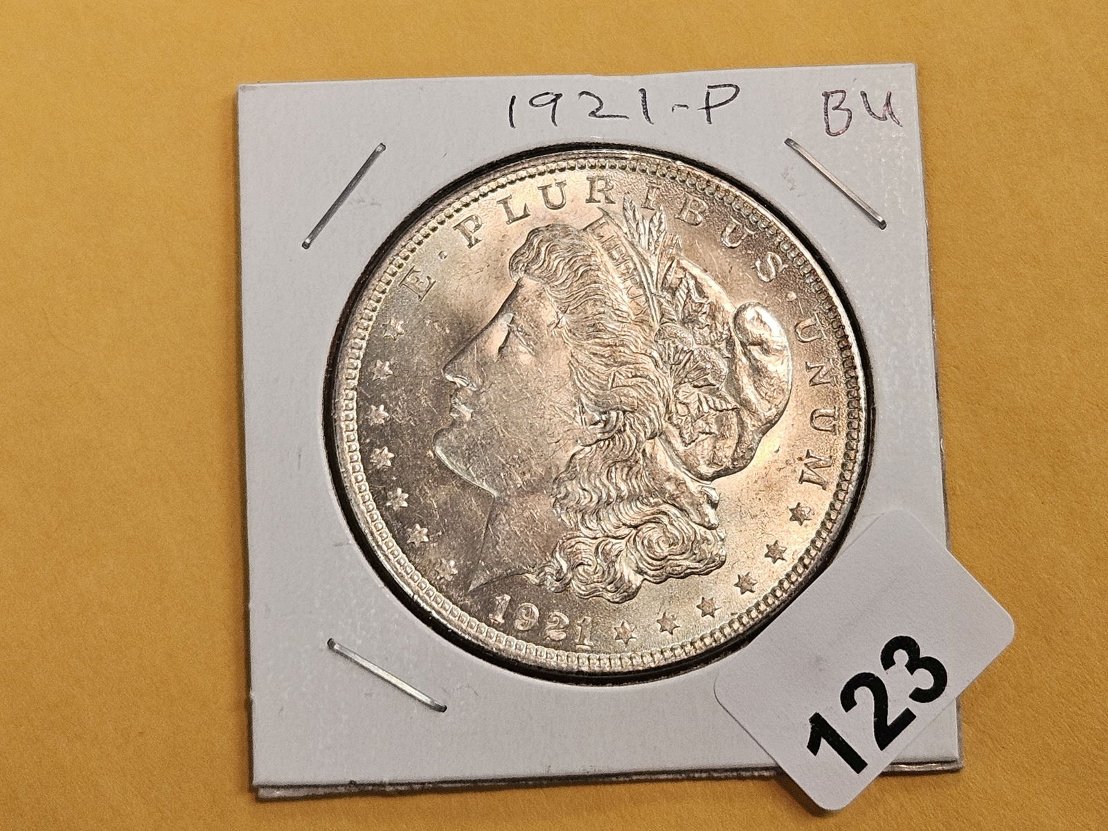 Choice Brilliant Uncirculated 1921 Morgan silver Dollar - 2