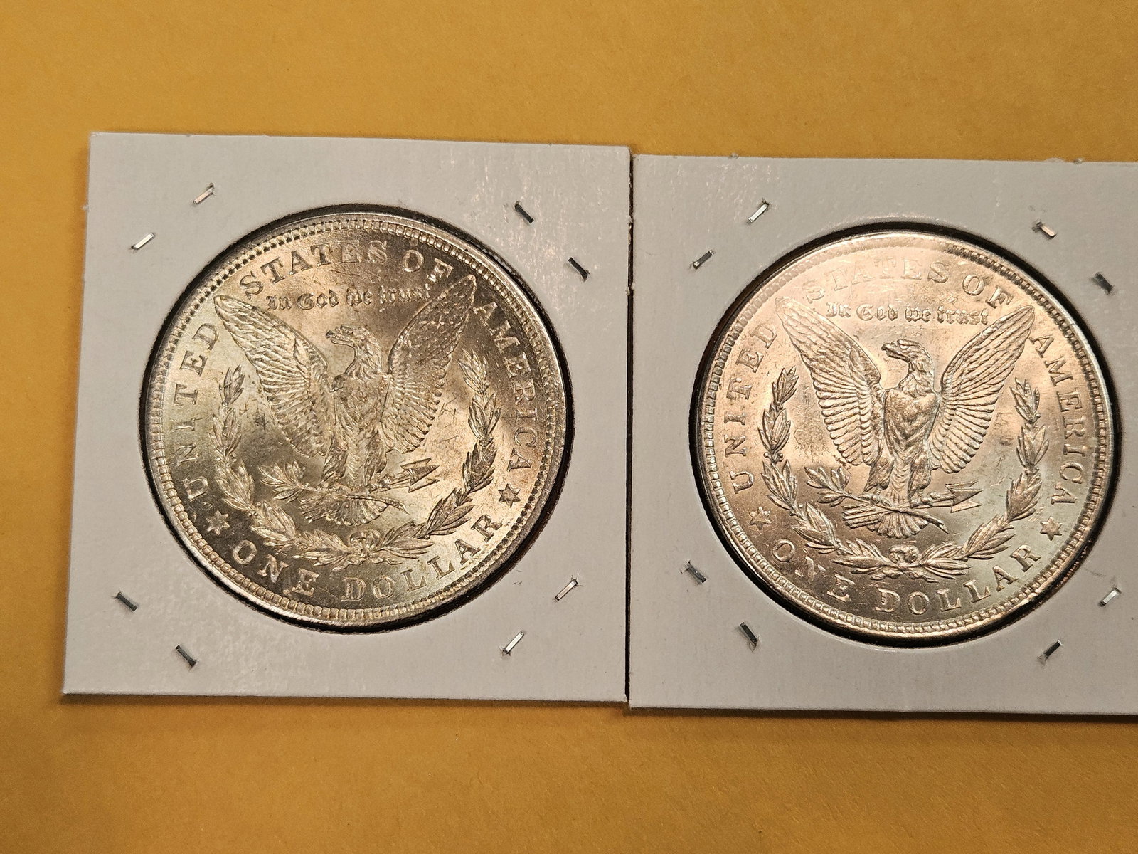 Two Brilliant Uncirculated plus 1921 Morgan silver Dollars - 3