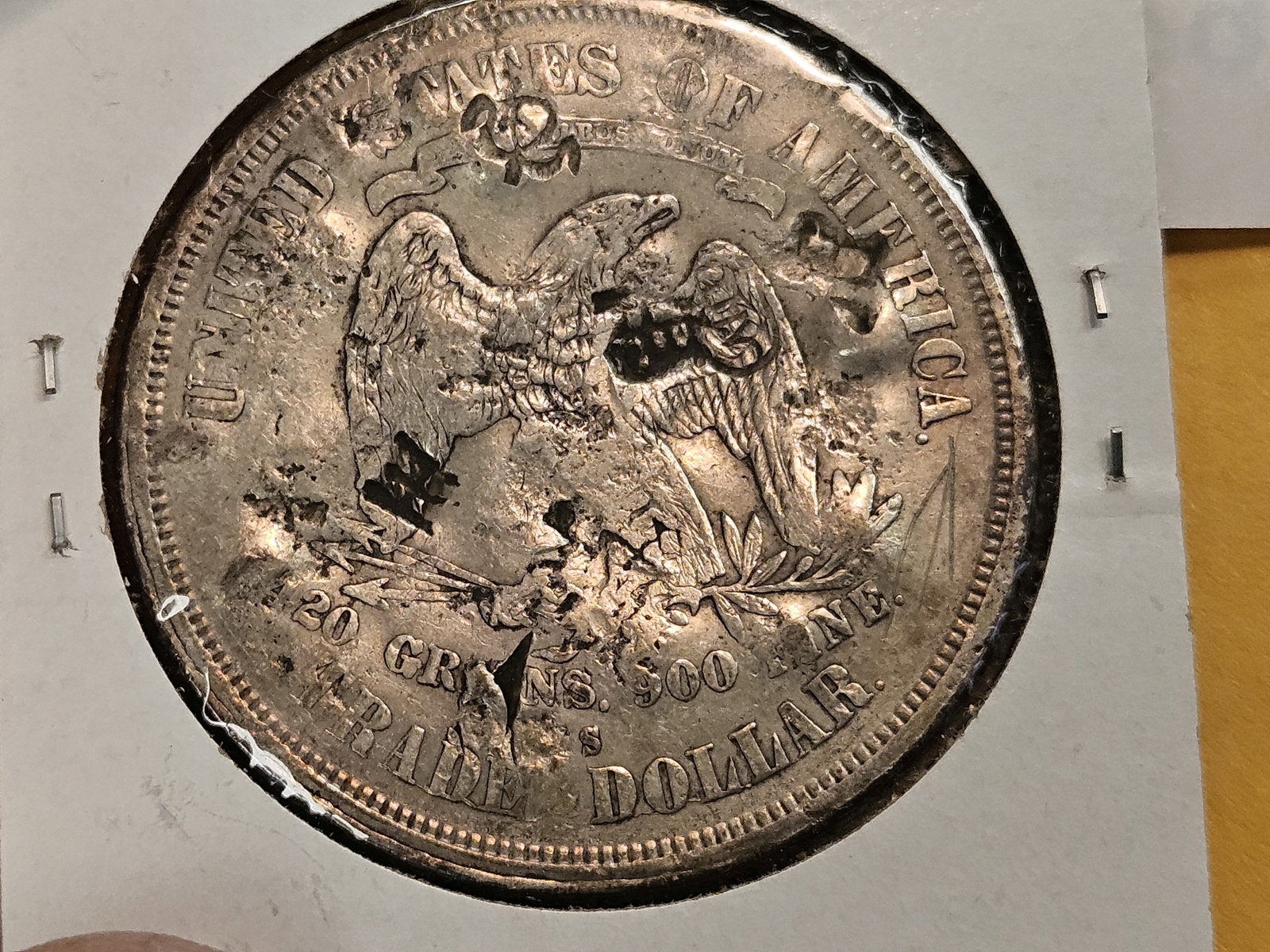 CHOP MARKS!!! 1876-S Trade Silver Dollar - 5