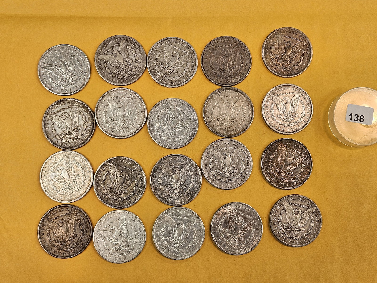 ** FULL ROLL ** Twenty Morgan Silver Dollars - 6