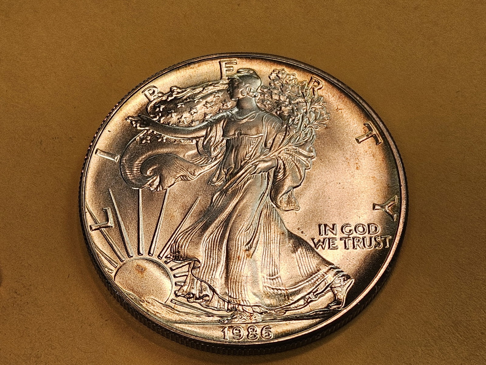 ** KEY DATE ** GEM Brilliant Uncirculated 1986 American Silver Eagle - 5