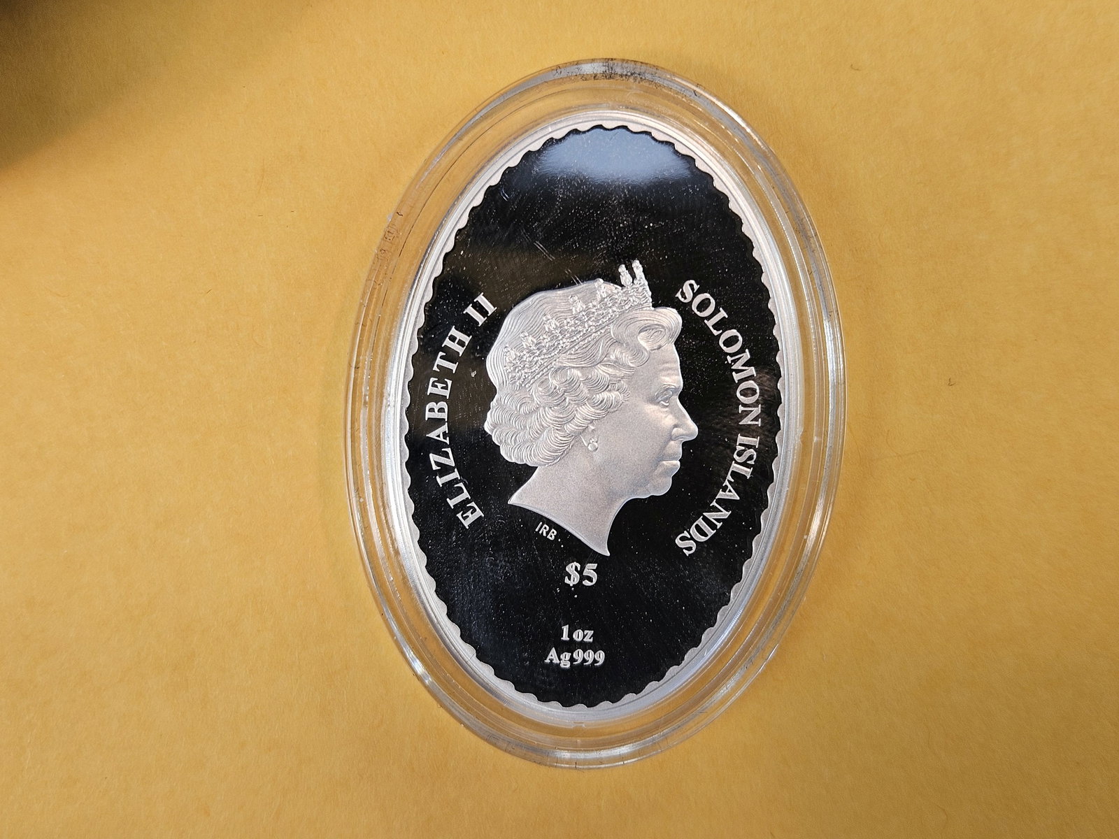 * SUPER COOL * GEM Proof Deep Cameo Solomon Islands silver Five Dollars - 6