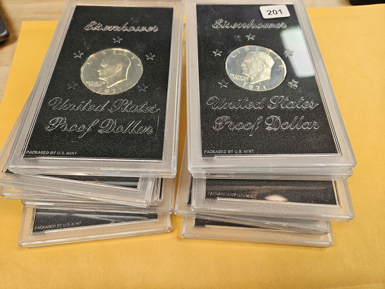 TEN Proof Silver Eisenhower Dollars - 2