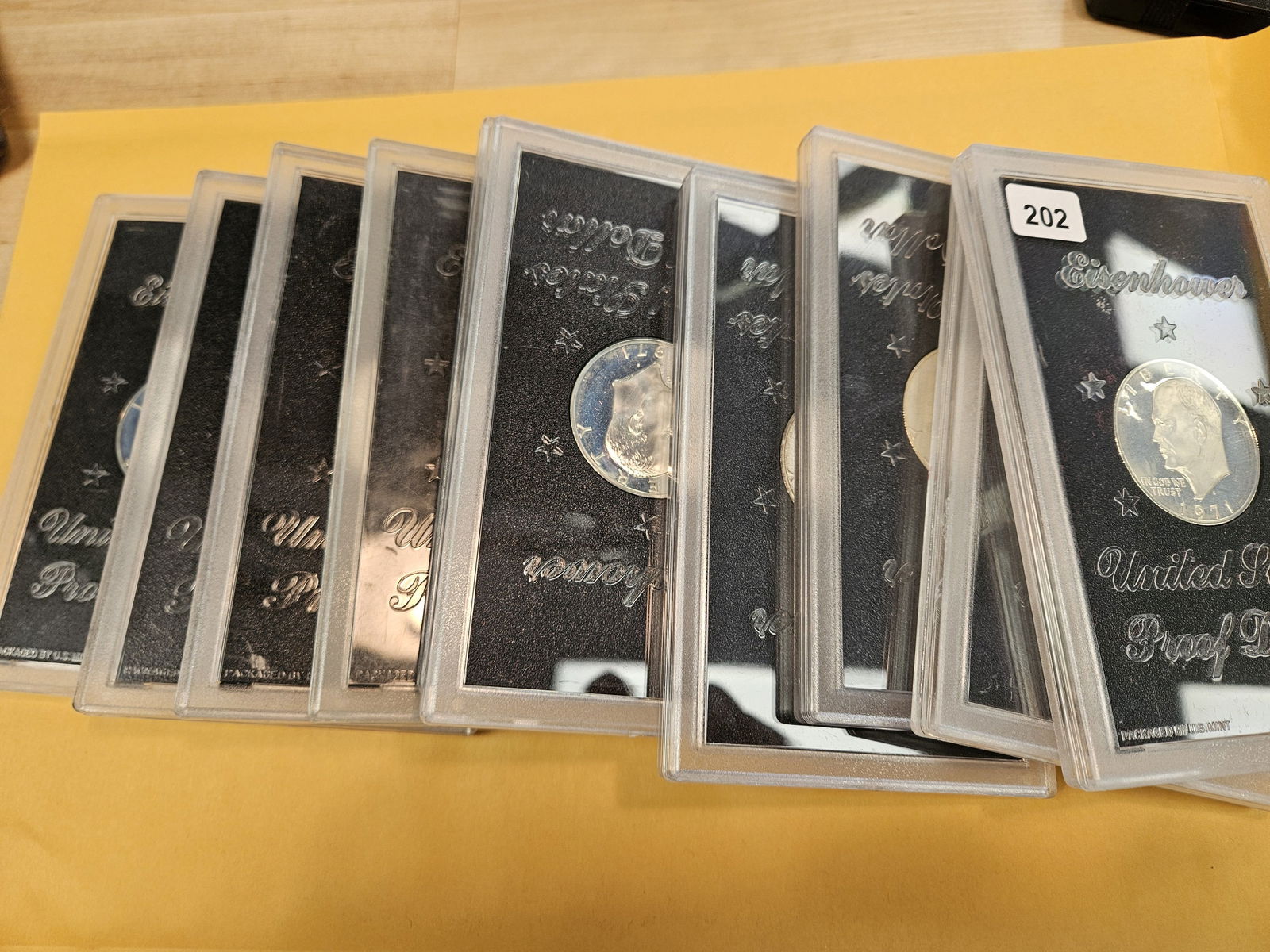 TEN Proof Silver Eisenhower Dollars - 2