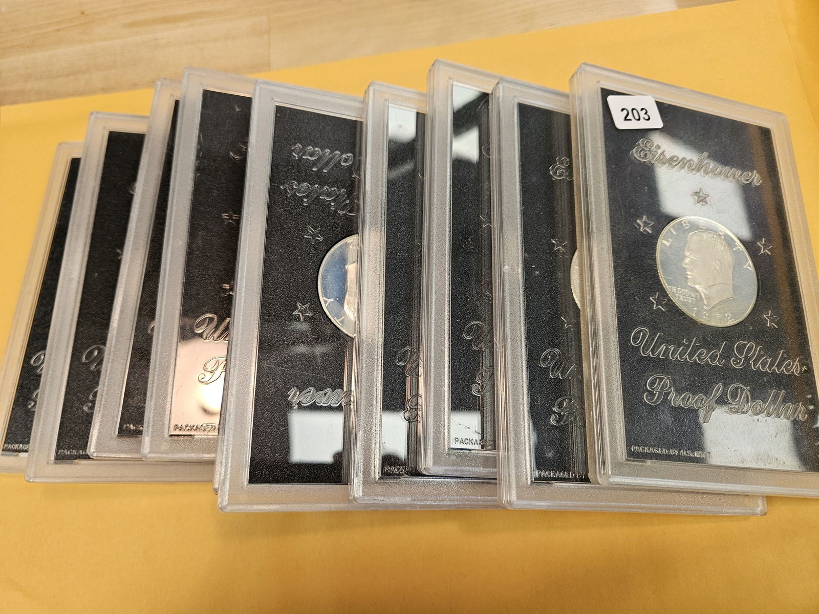 TEN Proof Silver Eisenhower Dollars - 2