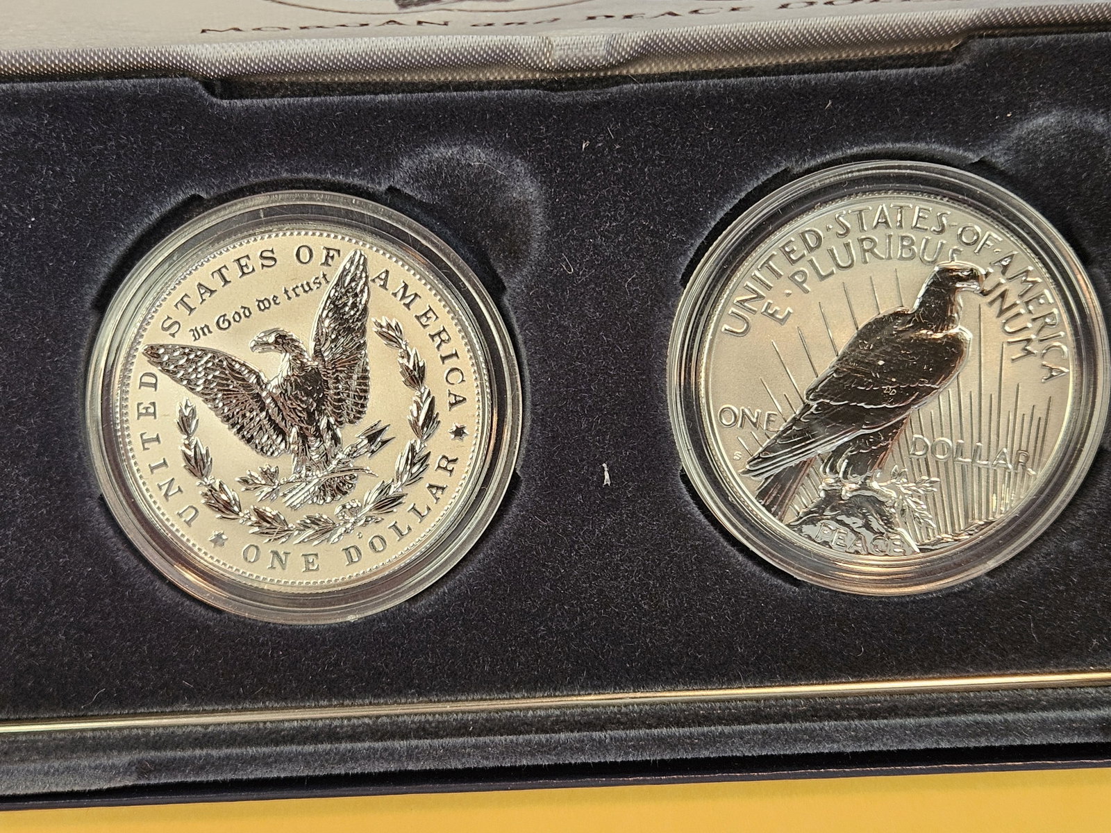 GEM REVERSE PROOF 2024 Morgan and Peace Silver Dollar 2-coin Set - 4