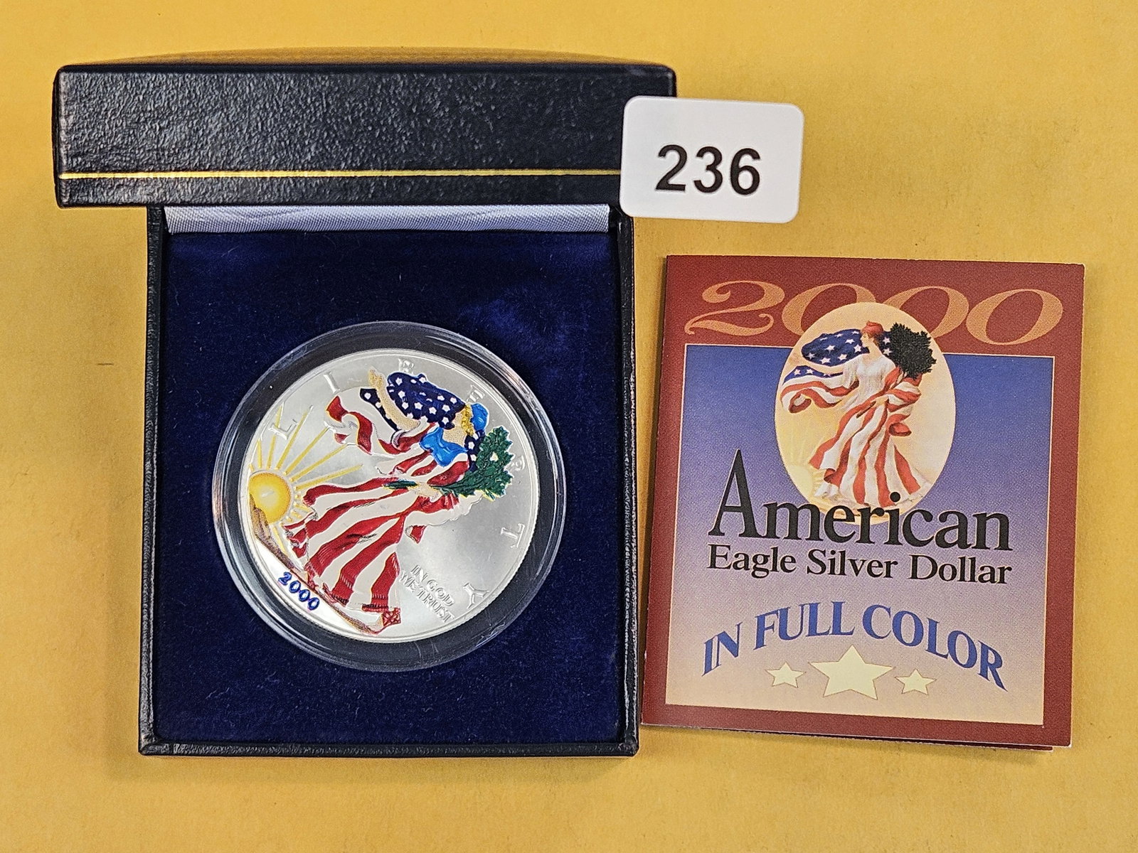2000 Colorized American Silver Eagle: In presentation box 