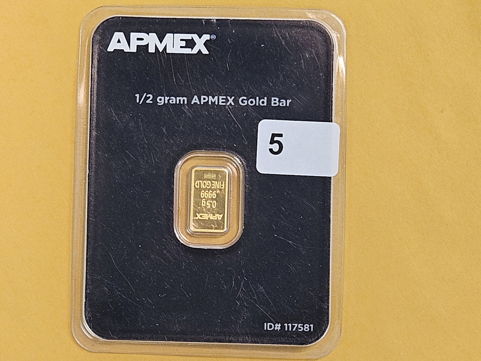 GOLD! APMEX .5 Gram .9999 fine Gold bar - 2